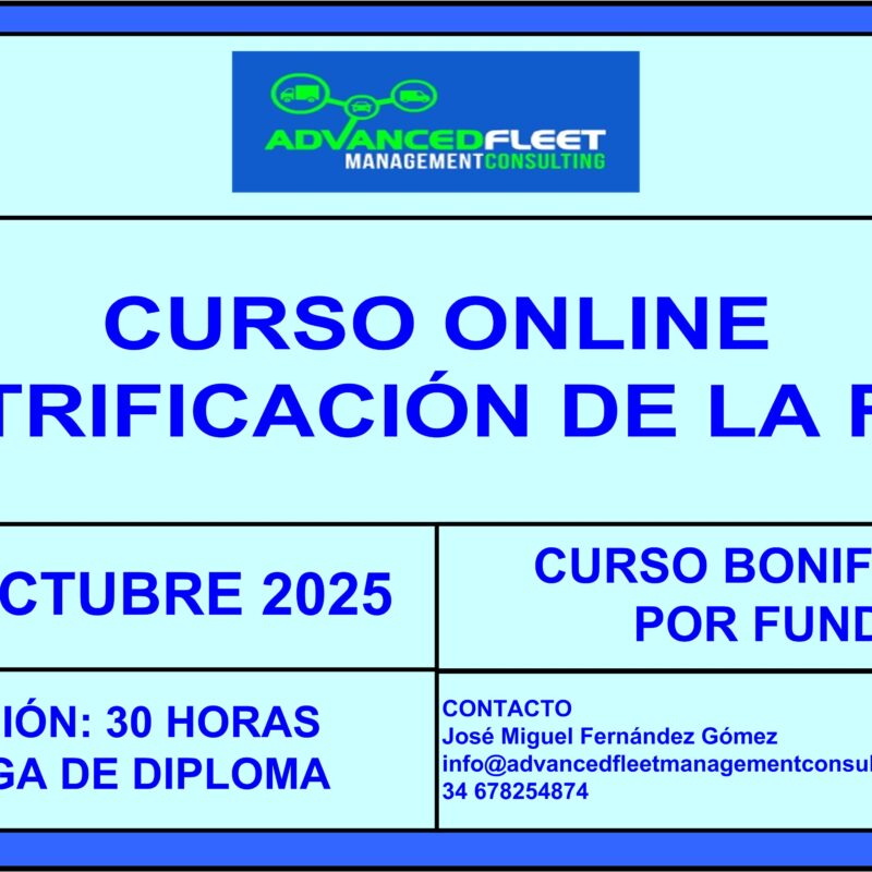 Curso online de Electrificación de la flota de vehículos.
