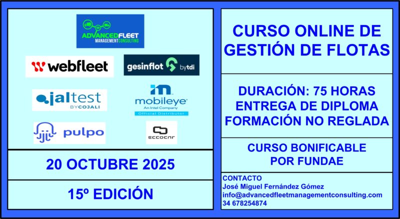 Curso online para la gestión de flotas de vehículos