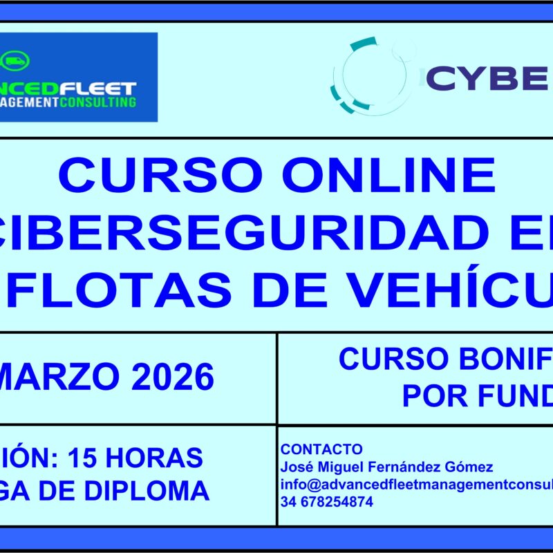 4º Curso online de Ciberseguridad en las flotas de vehículos. 9 de Marzo.