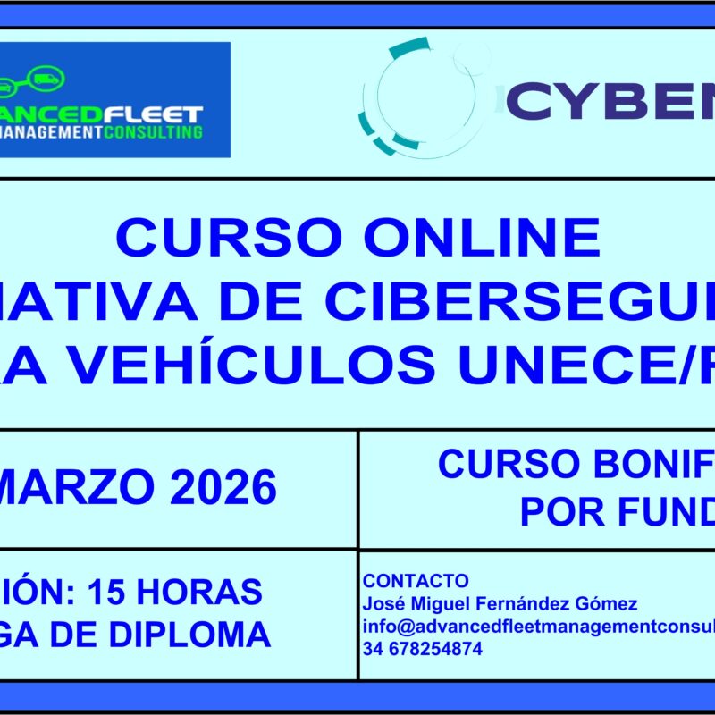 5º Curso online Normativa de Ciberseguridad para vehículos UNECE/R155. 2 de Marzo 2026.